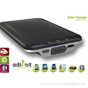 Adivolt 2500mAh portable solar battery charger for mobilephone
